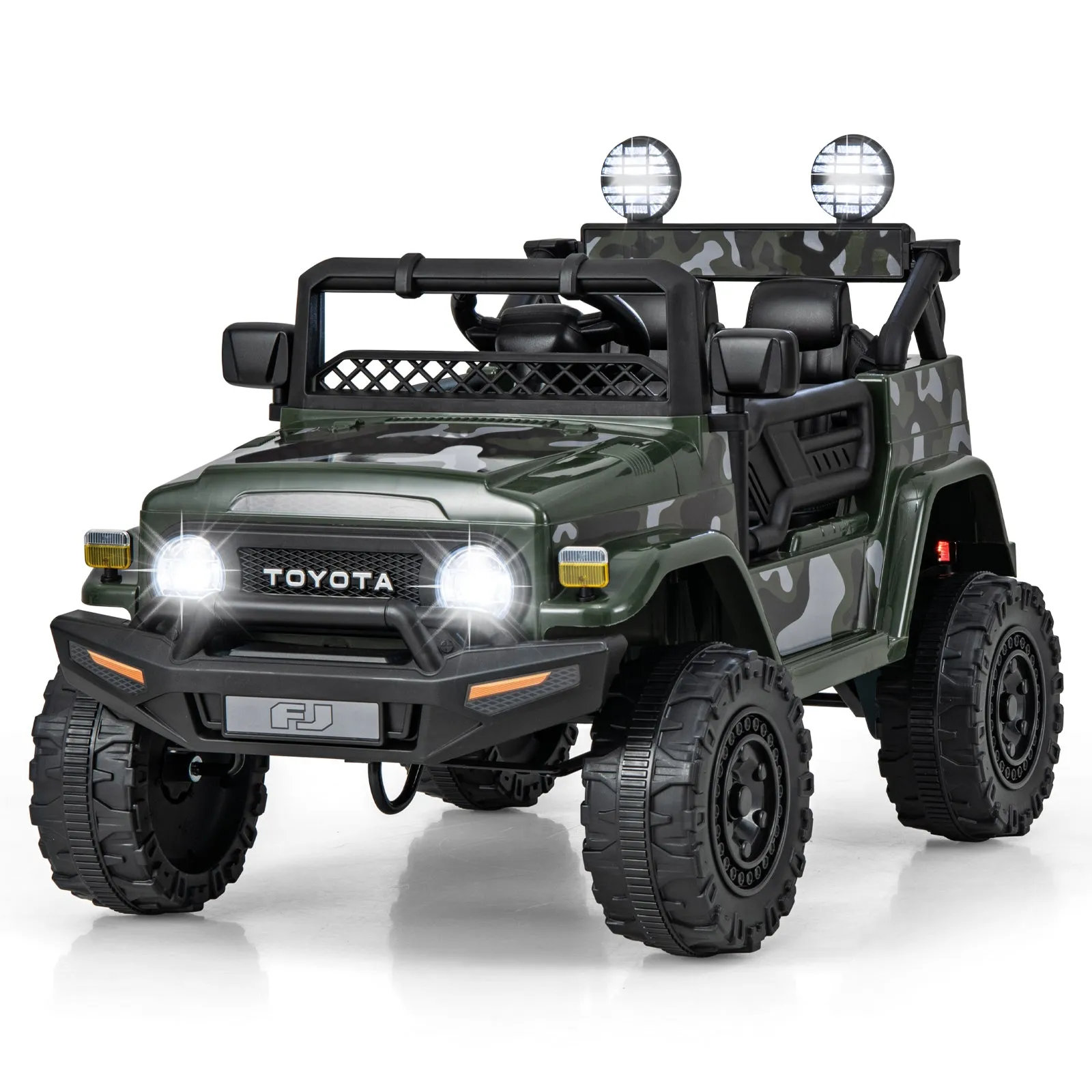 12V 7Ah Licensed Toyota FJ Cruiser Electric Car with Remote Control-Camouflage