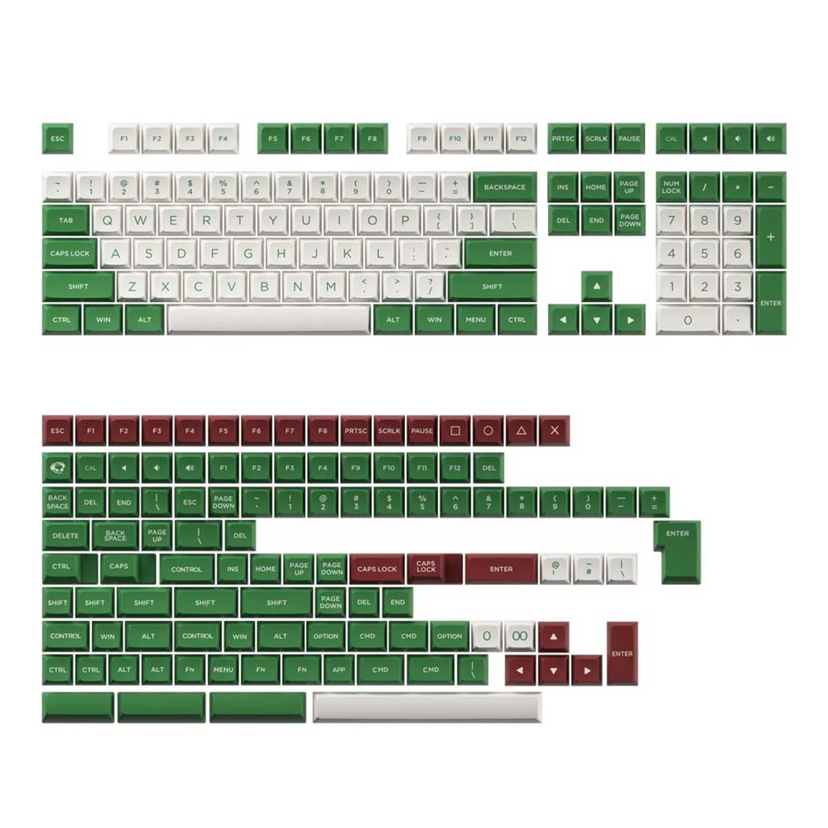 Akko Matcha Red Bean Keycaps Set OSA 217 KEYS