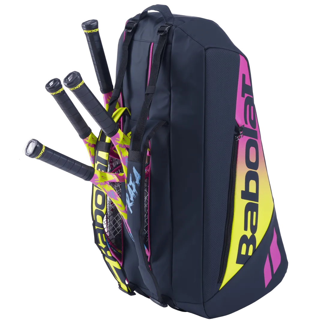 Babolat Pure Aero Rafa Origin 6-Pack Bag (Blue/Yellow/Pink)