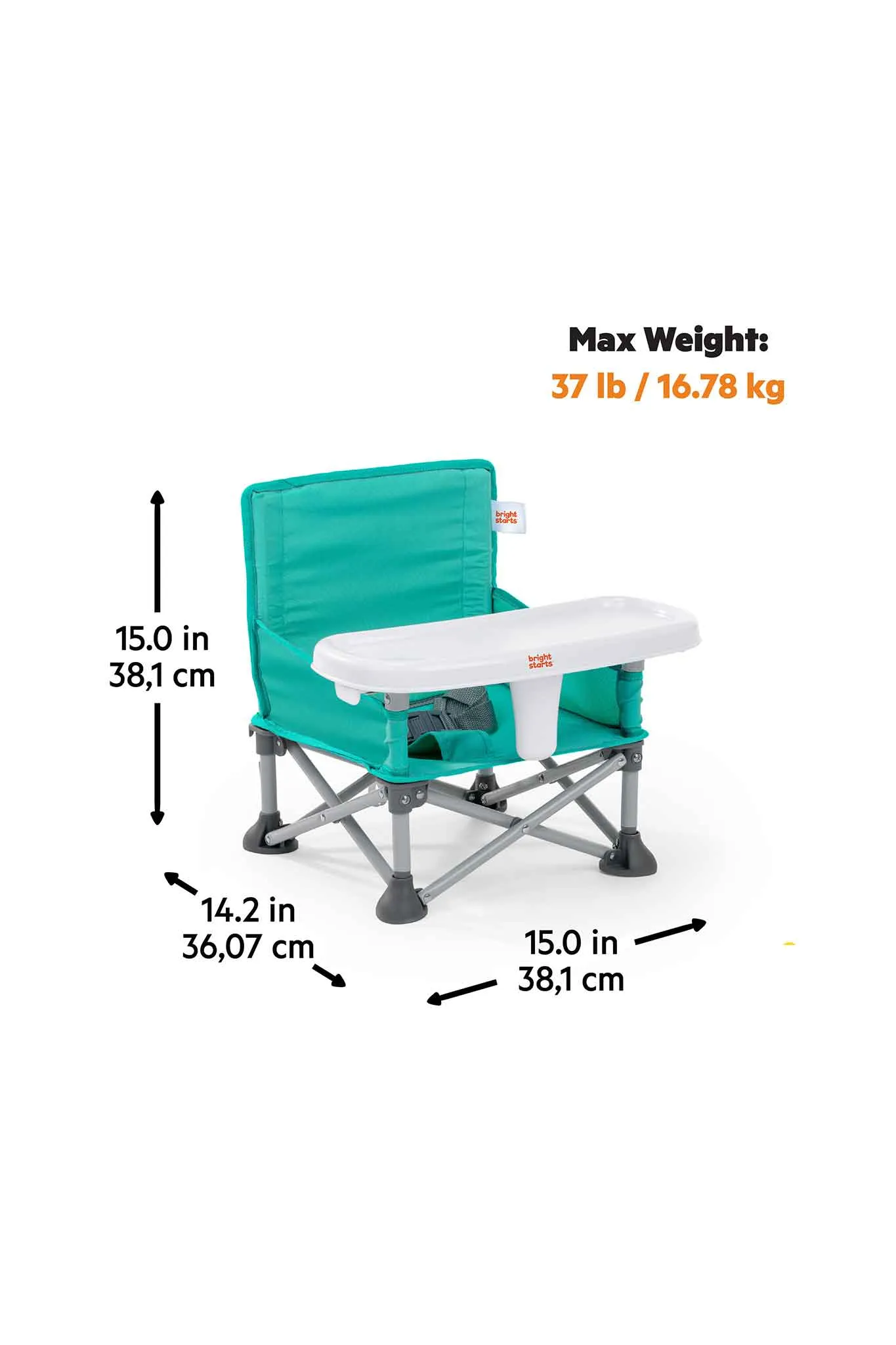 Bright Starts Pop 'N Sit Portable Foldable Compact Booster Chair