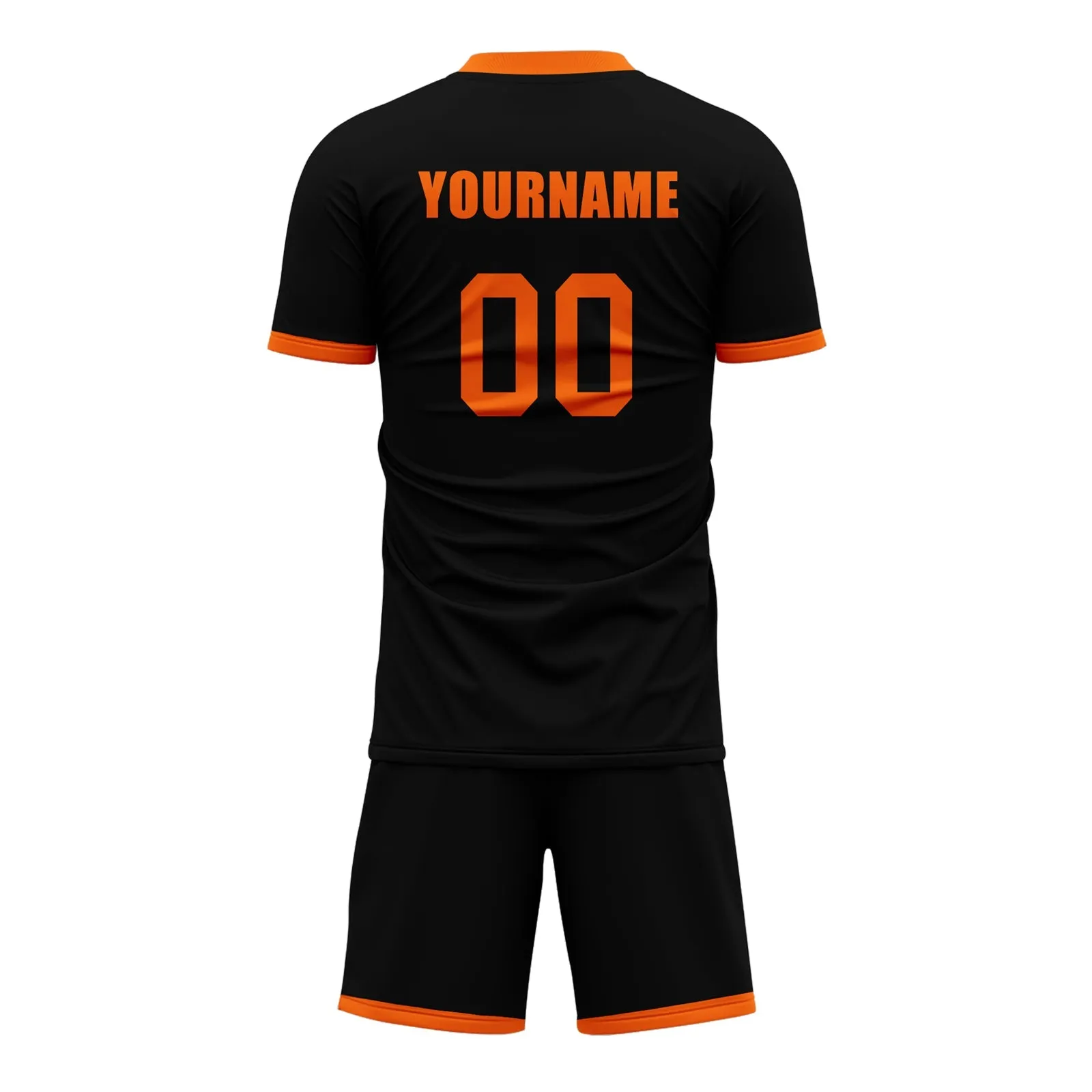 Custom Black Yellow Soccer Sets Jersey Personalized SCJ101-D020131-3