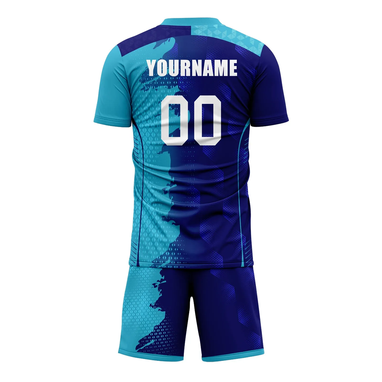 Custom Blue Soccer Sets Jersey Personalized SCJ101-D020210-9