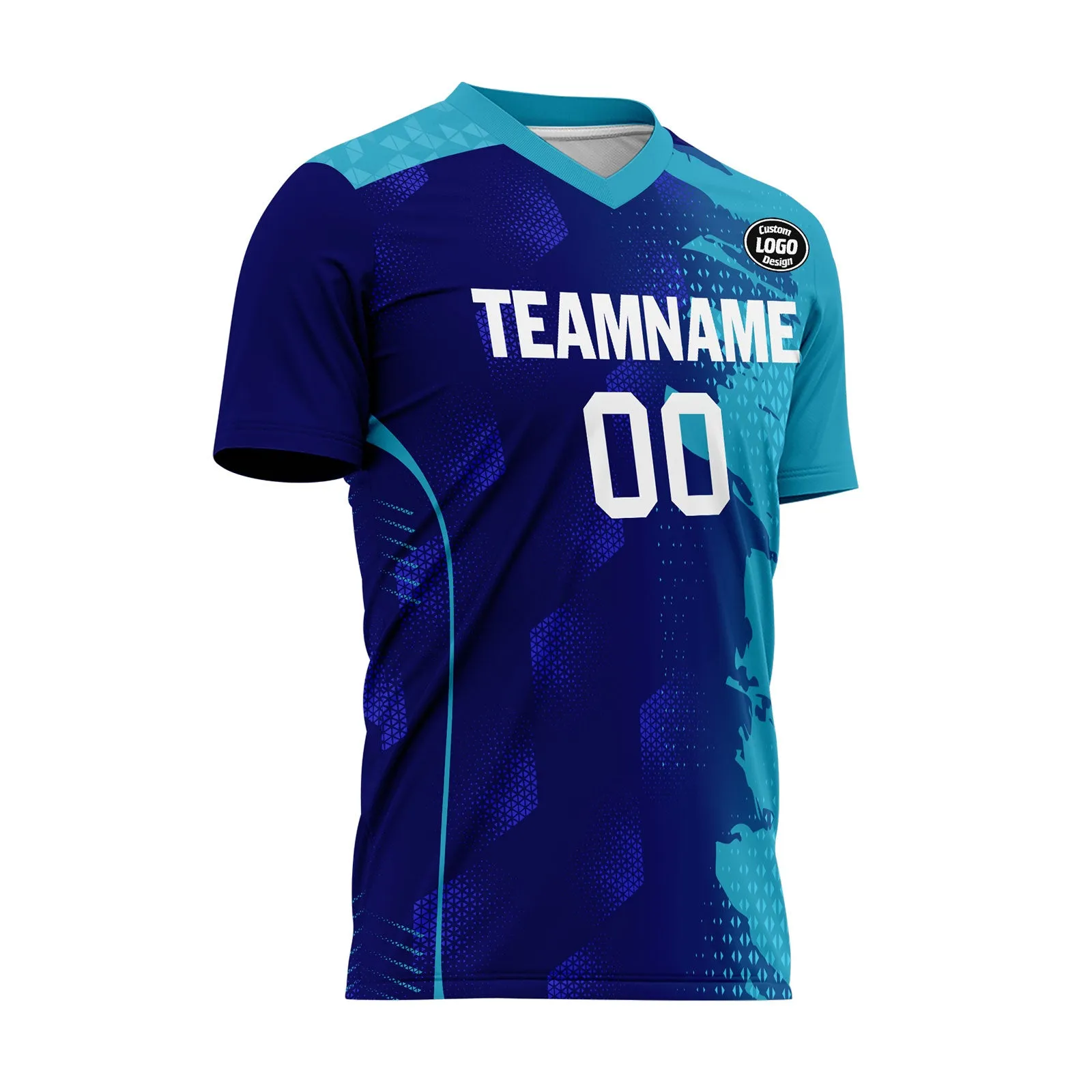 Custom Blue Soccer Sets Jersey Personalized SCJ101-D020210-9