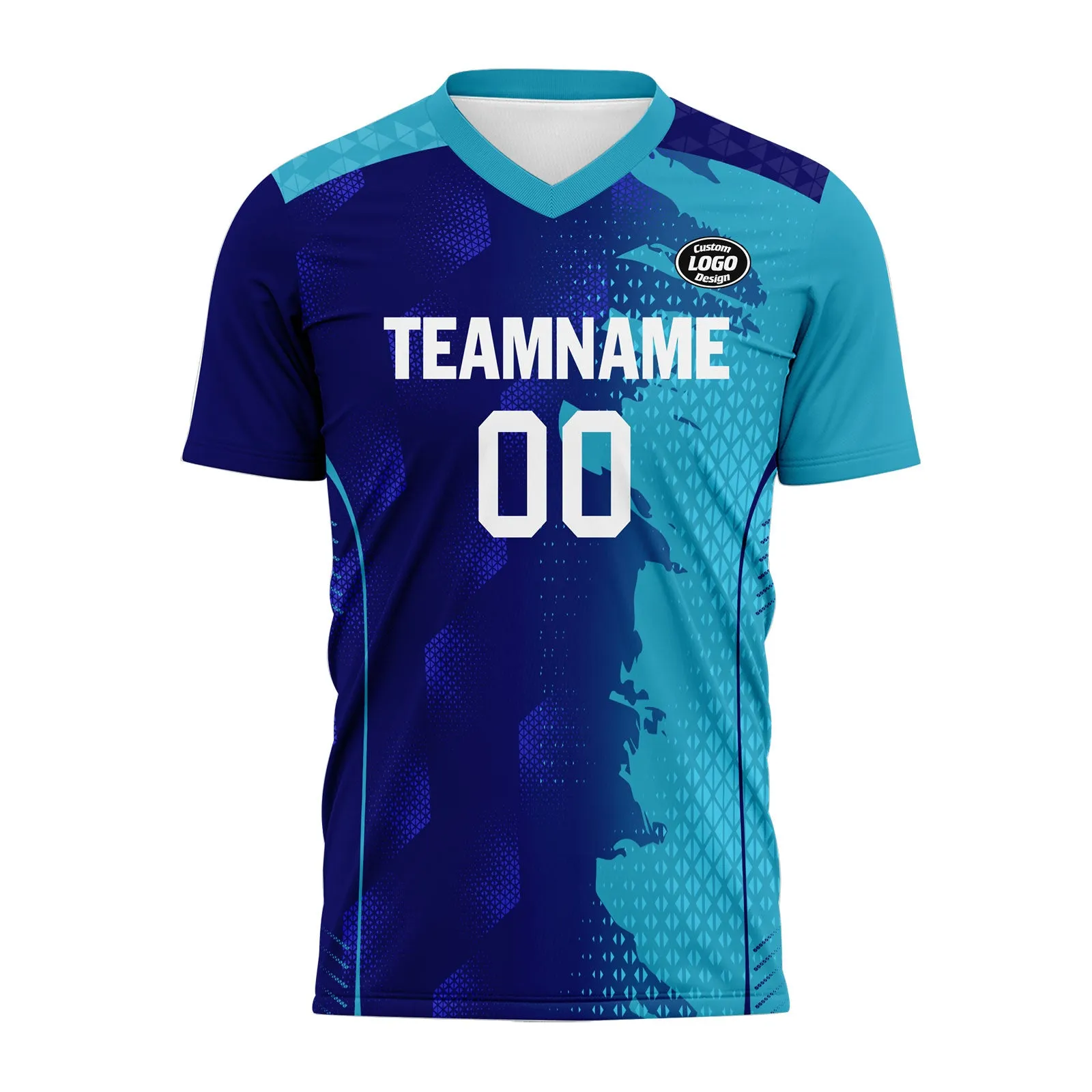 Custom Blue Soccer Sets Jersey Personalized SCJ101-D020210-9