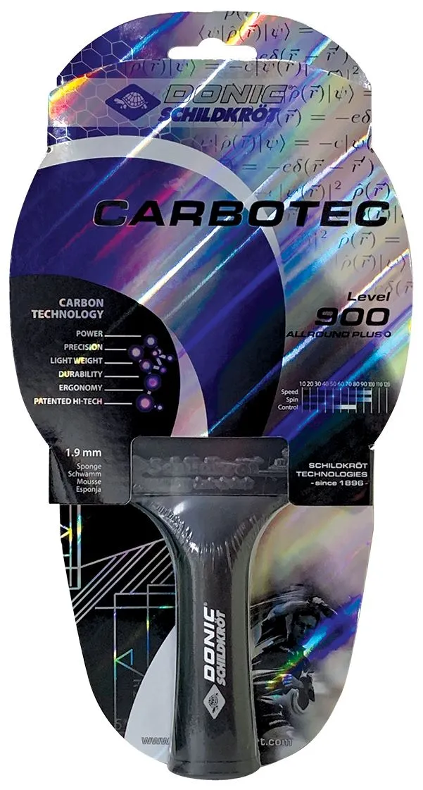 Donic Schildkrot CarboTec 900 Table Tennis Paddle Superior Bat Innovative Racket