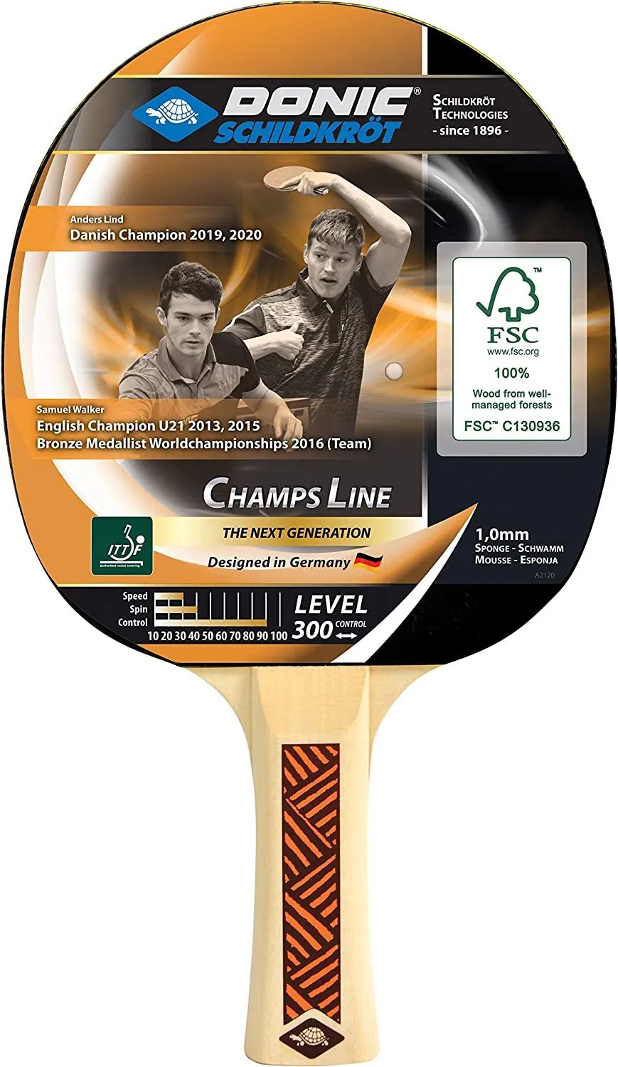 Donic Schildkröt Champs Line 300 Table Tennis Racket