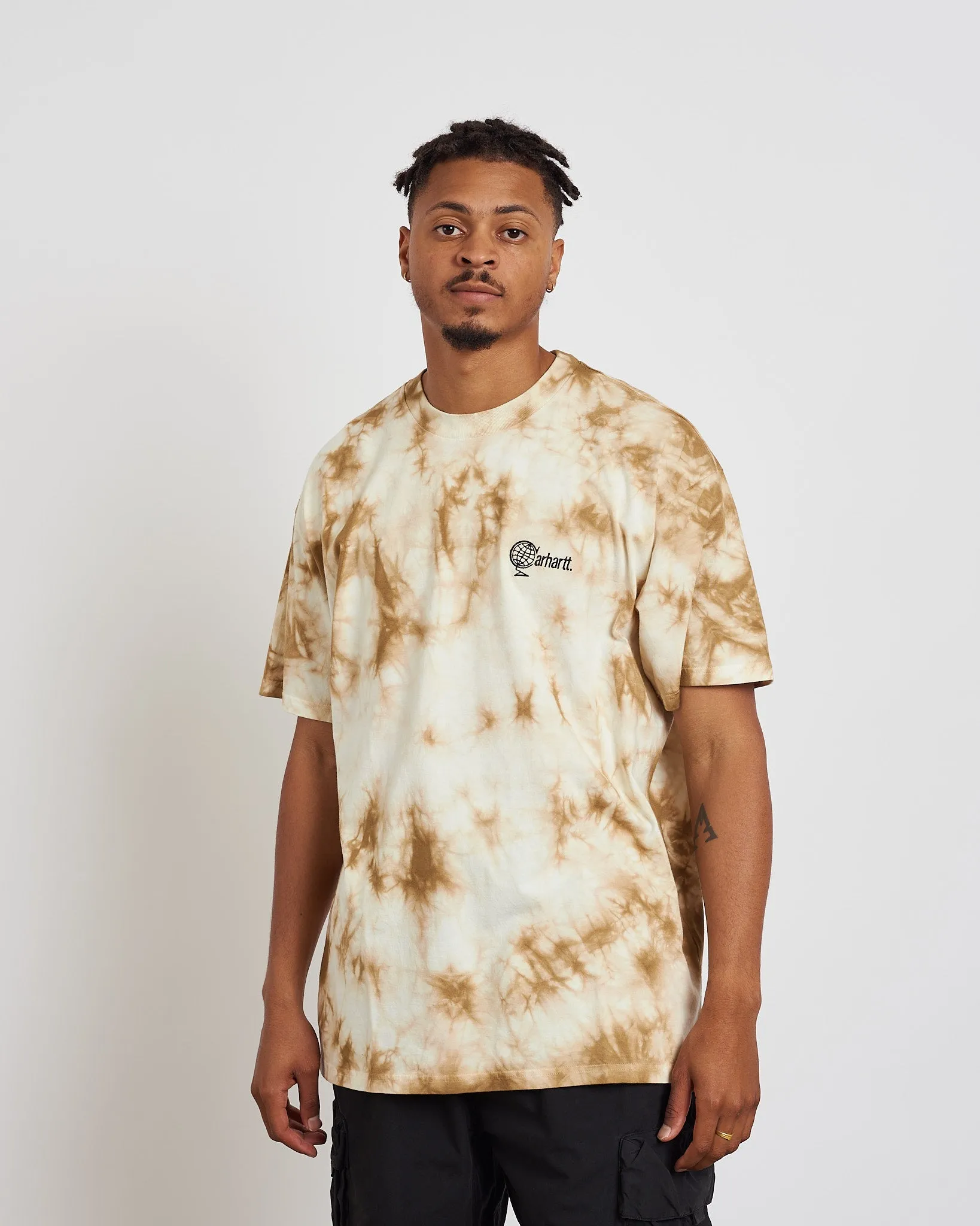 Global T-Shirt in Brown/Natural