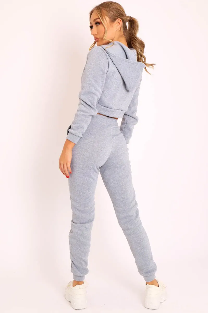 Grey Hoodie and Joggers Loungewear Co-ord Set - Bluebell