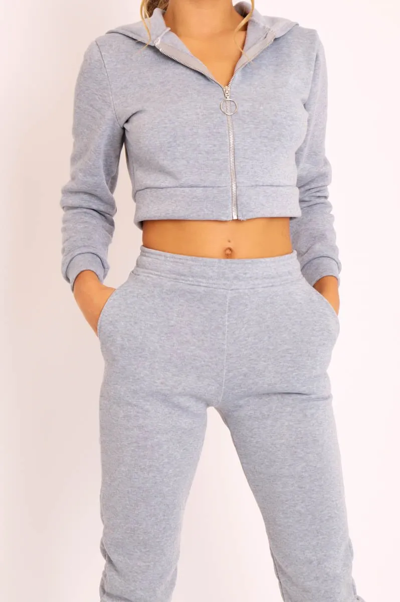 Grey Hoodie and Joggers Loungewear Co-ord Set - Bluebell