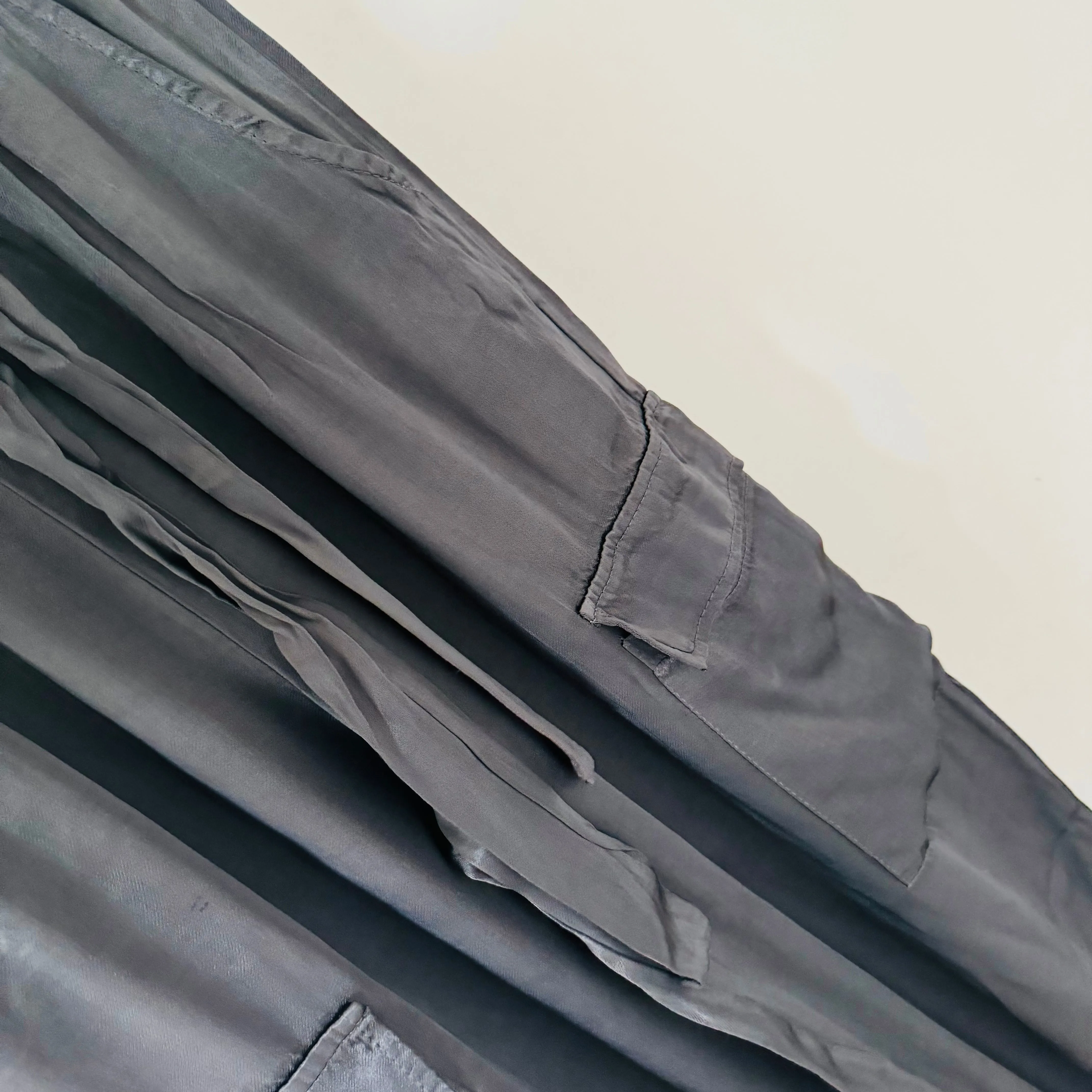 GUNMETAL GREY Satin Cargo joggers *NEW*