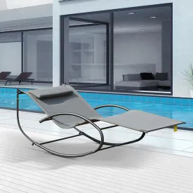 Hanging Chair Double Hammock Chair Sun Lounger Outdoor Patio Garden Swing Rock Seat Grey