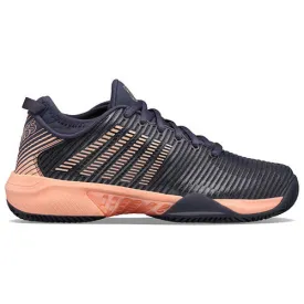 K-Swiss Women's Hypercourt Supreme Tennis Shoes Graystone and Peach Nectar