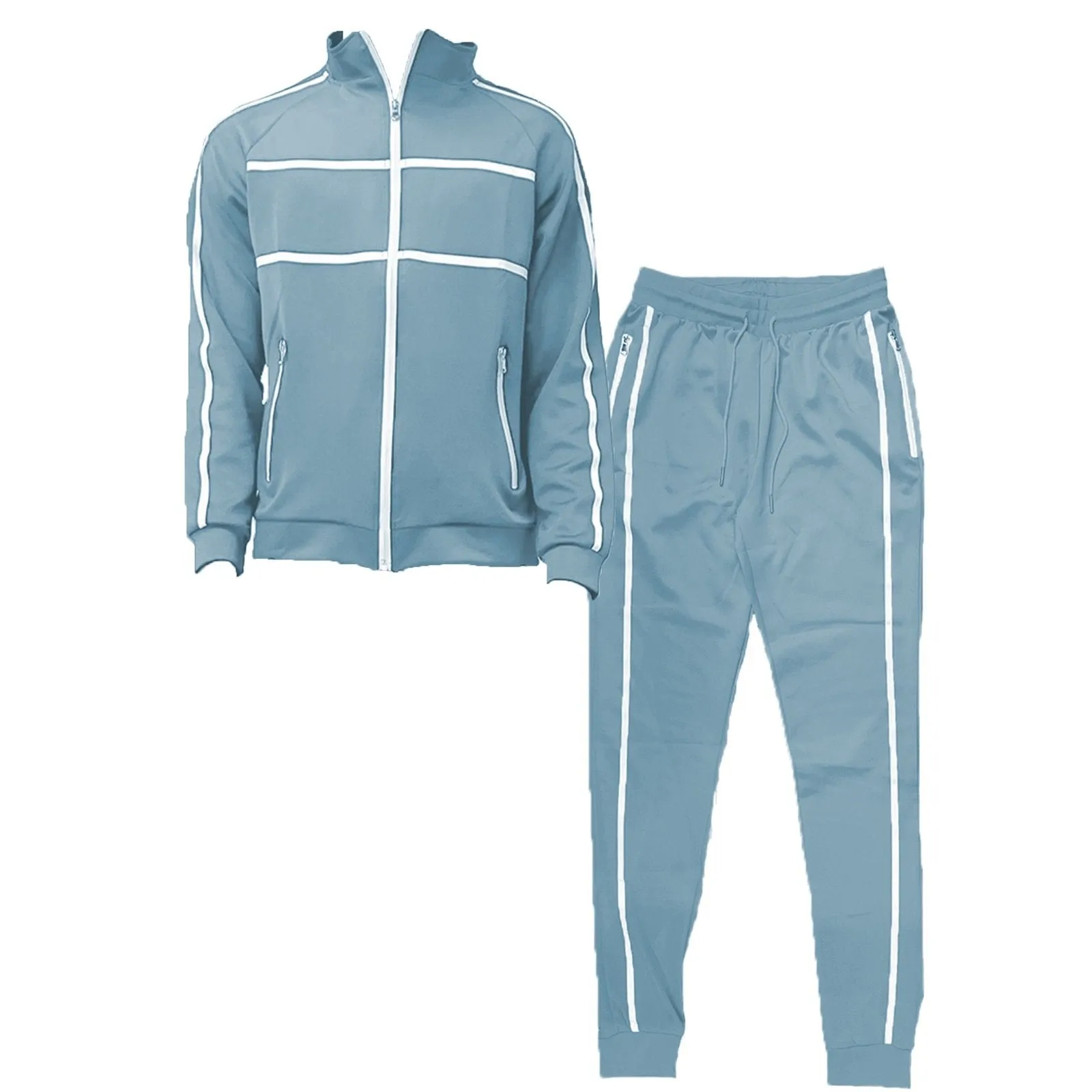 Light Blue Jordan Tape Track Jacket & Jogger Set