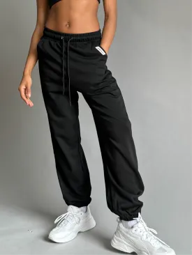 Loose Training Joggers  - Black