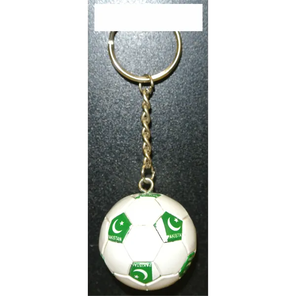 Pakistan Soccer Ball Metal Key Chain