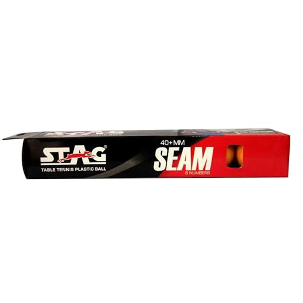 STAG ICONIC Seam Table Tennis Ball Pack of 6 (Orange)