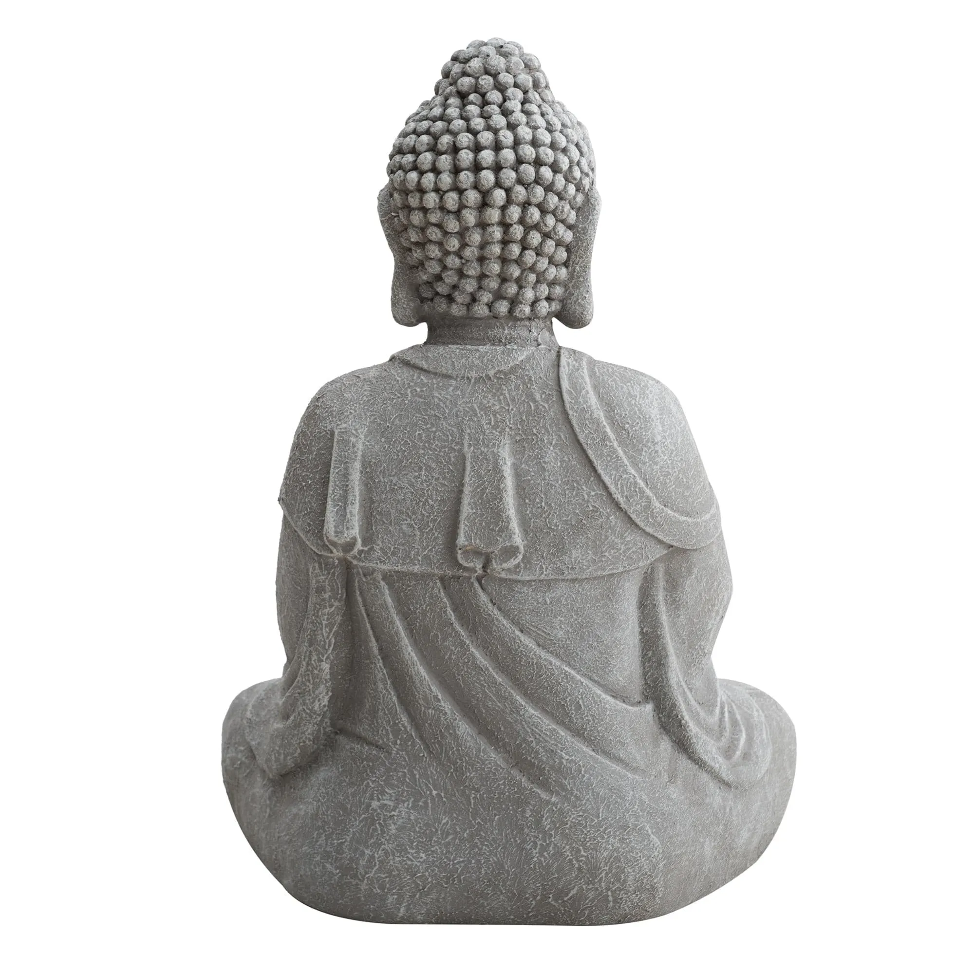 SUNJOY Buddha Statue 20 in. Large Sized Buddha Garden Statue Gray Decorative Outdoor Buddha Statue