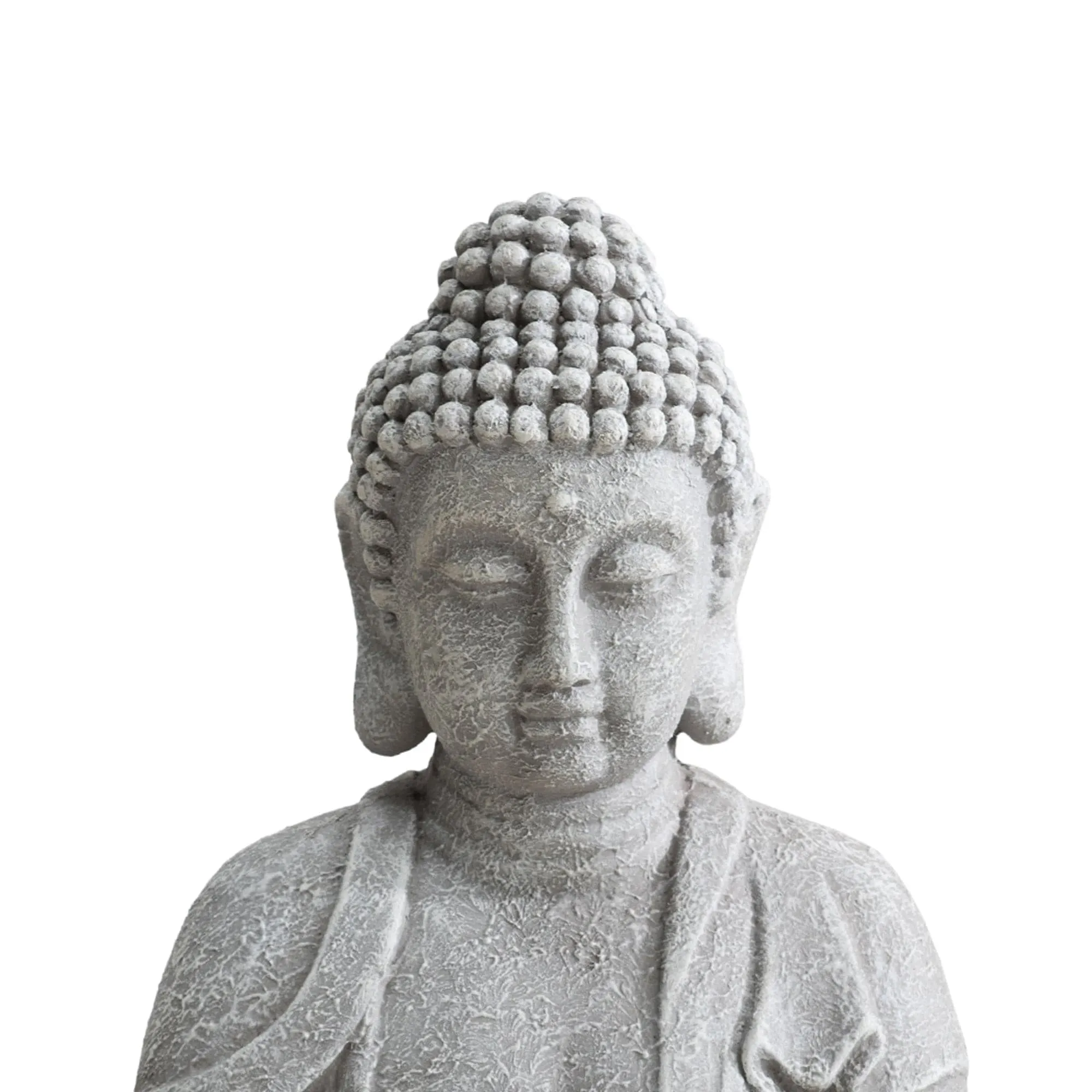 SUNJOY Buddha Statue 20 in. Large Sized Buddha Garden Statue Gray Decorative Outdoor Buddha Statue