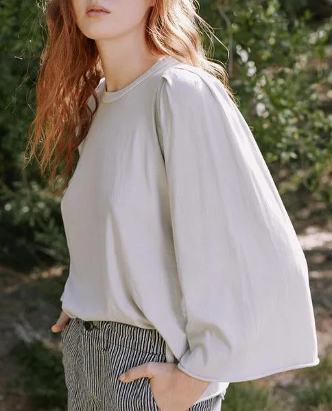 The Great - Bell Sleeve Tee in Prairie Sky